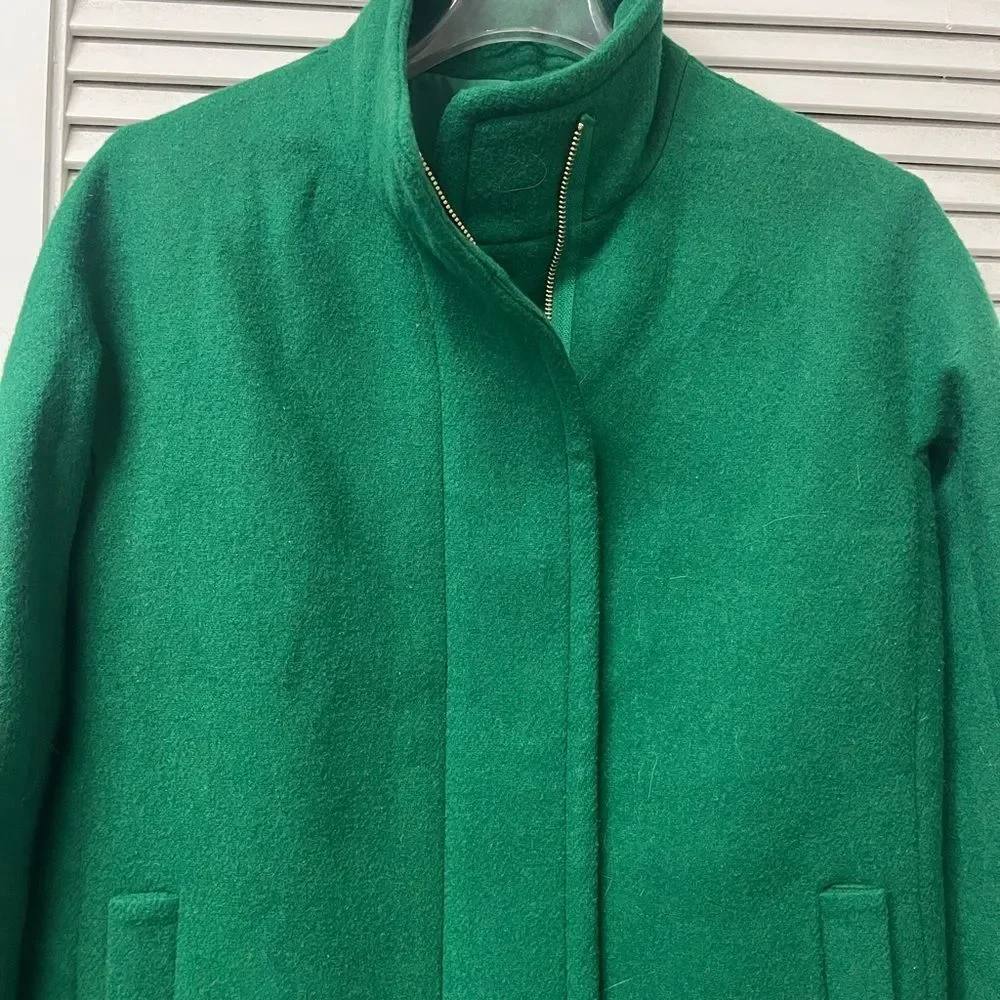 J. Crew ✨Emerald Green Trench Coat✨sz4✨EUC-like new